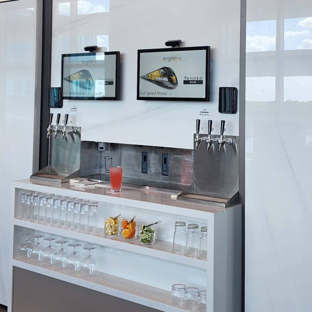 TendedBar automated beverage system installed in an airport or travel hub