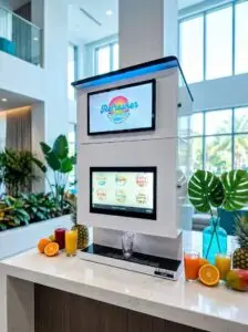 TendedBar Countertop Unit automated drink dispenser with dual touchscreens for cocktails and non-alcoholic beverages