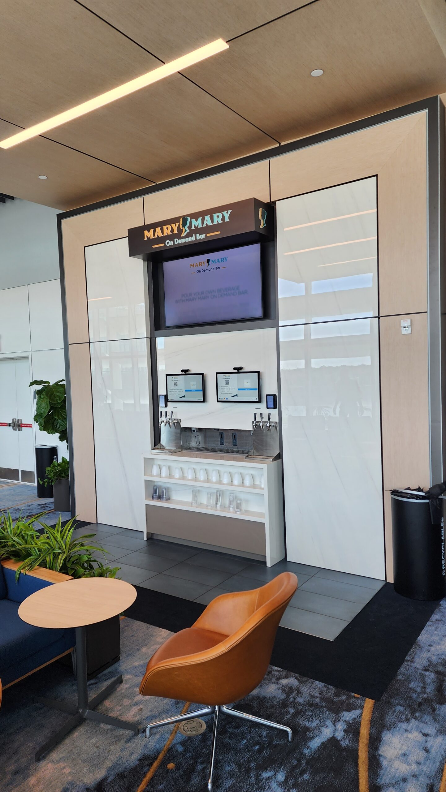 TendedBar automated beverage dispensing unit with touchscreen ordering