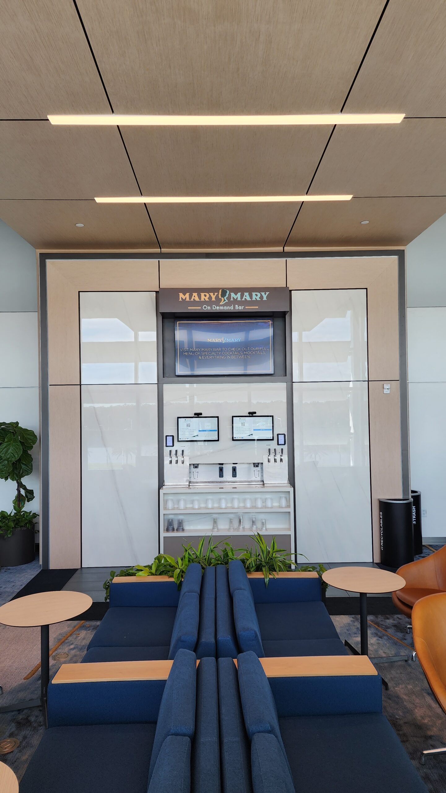 TendedBar automated beverage dispensing unit, wall-mounted commercial installation