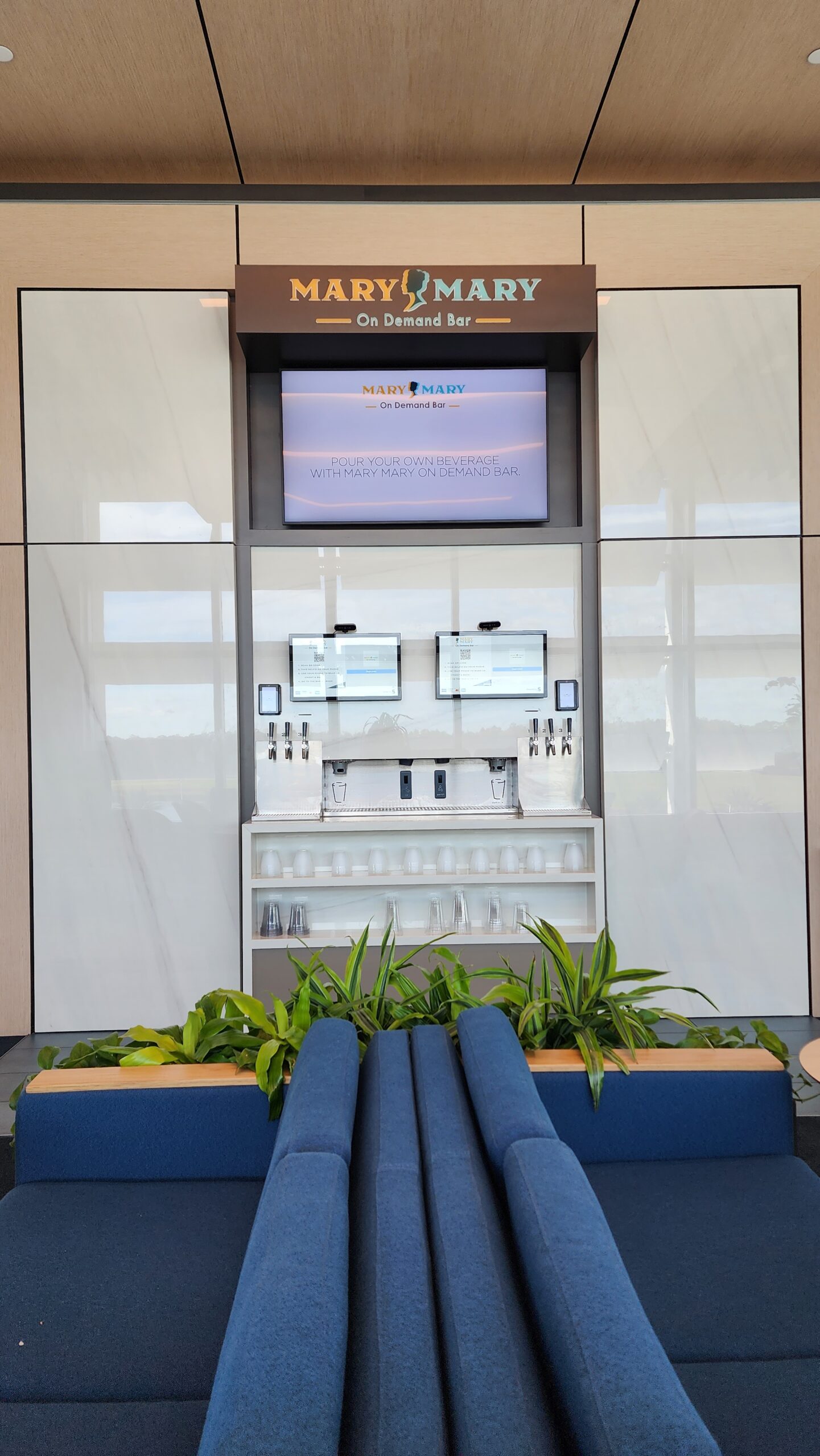 Compact TendedBar countertop beverage unit showing footprint on commercial counter